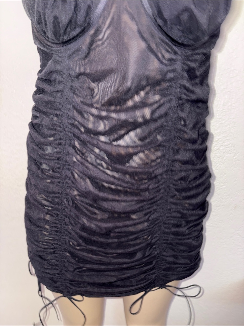 V - #T314 - Torrid Ruched Mesh Chemise - 2X - Picture 7 of 14